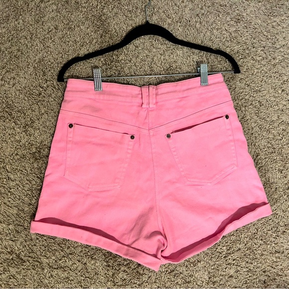 Bubblegum Pink Denim Dèluc Shorts - Picture 4 of 5